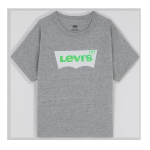 Tee Shirt Graphic Varsity  Gris/vert Fluo