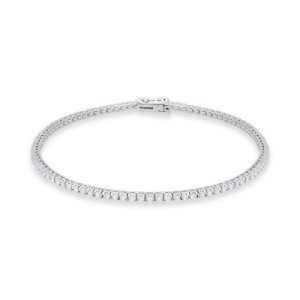 C W Sellors Diamond Jewellery - 18ct white gold 0.96ct diamond tennis bracelet