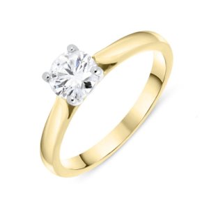 C W Sellors Diamond Jewellery - 18ct yellow gold 0.63ct diamond brilliant cut solitaire ring