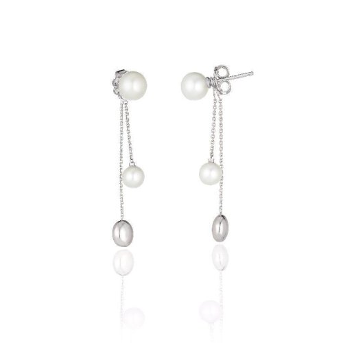 Chimento Armillas Acqua 18ct White Gold Pearl Double Drop Earrings