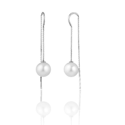 Chimento Armillas Acqua 18ct White Gold Pearl Threader Earrings