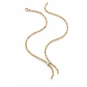 Fope Flex'it Solo 18ct Yellow Gold 0.22ct Diamond Lariat Necklace