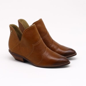 Dumond - Ankle boot couro marrom noz