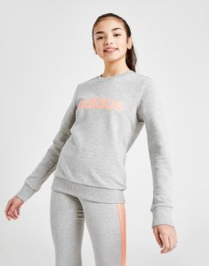 Adidas sweatshirt core logo crew fille - gris, gris
