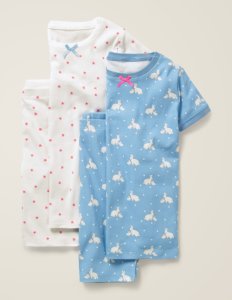Mini - 2 pyjamas courts blu fille boden, blue