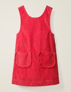 Mini - Robe chasuble en velours côtelé à poches red fille boden, red