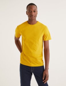 T-shirt délavé YEL Homme Boden, Yellow