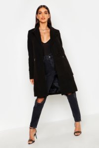 Boohoo - Manteau ajusté À poche zippée - noir - 36, noir