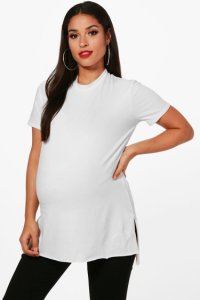 Maternité - T-Shirt Oversize Fendu Sur Le Côté - Blanc - 36, Blanc