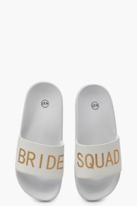Sandales À Slogan Bride Squad - Blanc - 36, Blanc