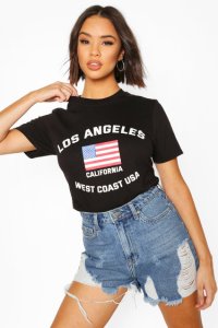 T-Shirt Imprimé Los Angeles - Noir - 44, Noir