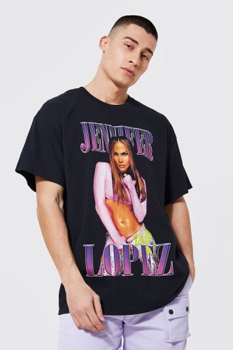 T-Shirt Oversize À Imprimé Jennifer Lopez - Noir - S, Noir