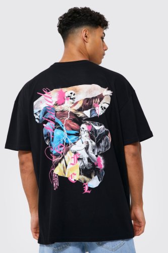 T-Shirt Oversize À Imprimé Worldwide Au Dos - Noir - M, Noir