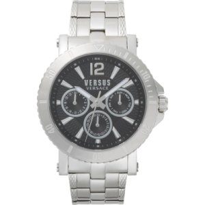Montre Homme Versus Versace Steenberg Black Dial On A Stainless Steel Bracelet Watch VSP520418