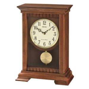 Montre Horloge Seiko Clocks Wooden Mantel Clock QXQ029B