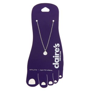 Claire's Bracelet de cheville chaîne coquillage couleur argenté