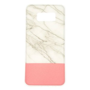 Claire's Coque de portable marbre et rose - Compatible avec Samsung Galaxy S8