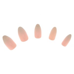 Claire's Faux ongles stiletto à paillettes effet dégradé - Rose, lot de 24