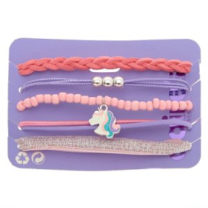 Claire's Lot de 5 bracelets élastiques Miss Glitter la licorne