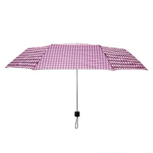 Claire's Parapluie pied-de-poule rose et noir