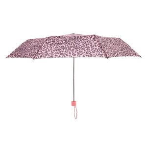Claire's Parapluie rose imprimé léopard