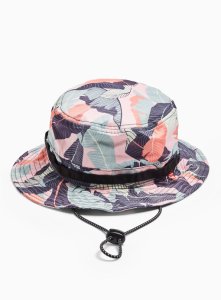 Topman - Multicolore chapeau safari rose à motif palmier avec boucle