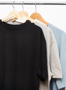 MULTICOLORE Lot de 3 t-shirts oversized noir, gris et bleu