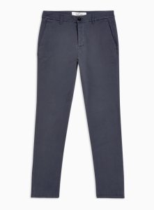 Topman - Pantalon chino slim bleu marine essentiel