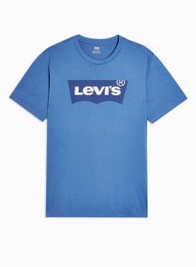 T-shirt bleu avec manches chauve-souris par Levi's