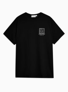 T-shirt noir imprimé
