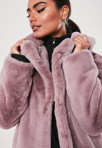 Manteau lilas en fausse fourrure super soft
