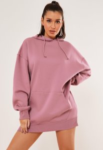 Missguided - Robe à capuche rose oversize