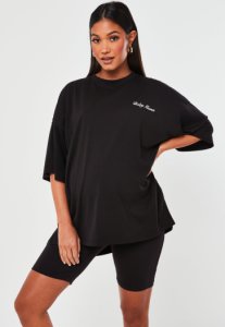 Missguided - T-shirt noir avec graphique baby maman maternité, noir