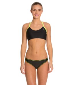 Aqua Sphere Carla Bikini Cross Back - Black/Bright Yellow 40 Elastane/Polyamide - Swimoutlet.com