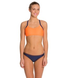 Aqua Sphere Carla Bikini Cross Back - Navy Blue/Bright Orange 38 Elastane/Polyamide - Swimoutlet.com