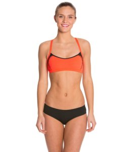 Aqua Sphere Tulsi Two Piece Swimsuit - Coral/Black 30 Polyester/Pbt - Swimoutlet.com