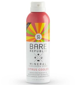 Bare Republic Mineral Spf 30 Citrus Cooler Sunscreen Spray 6 Oz - Swimoutlet.com