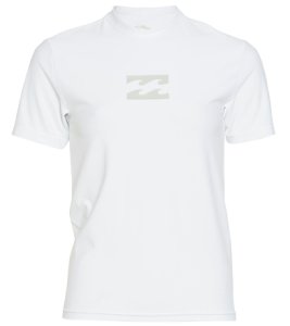 Billabong Boys' All Day Wave Loose Fit Short Sleeve Surf Shirt - White Small - Swimoutlet.com