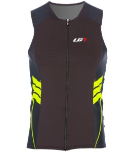 Louis Garneau Men's Pro Carbon Comfort Tri Top - Black/Bright Yellow Small - Swimoutlet.com