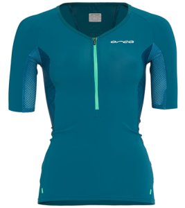 Orca Women's 226 Perform Short Sleeve Tri Top - Green Large Size Large - Swimoutlet.com