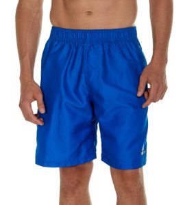 Reebok Men's Solid 8 Inch Volley - Awesome Blue Large Polyester/Spandex - Swimoutlet.com