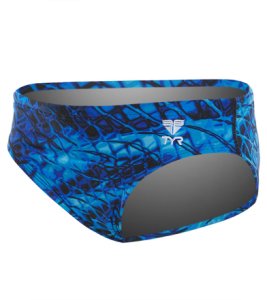 TYR Boys' Plexus Allover Racer Swimsuit - Blue 22 Polyester/Spandex - Swimoutlet.com