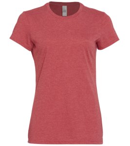 Women's District Fitted Very Important Tee Shirt - Heathered Red Large Size Large - Swimoutlet.com