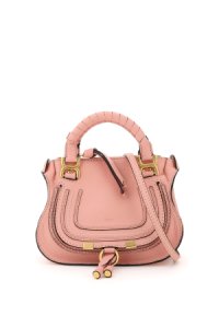 CHLOE' MARCIE DOUBLE HANDLES MINI BAG OS Pink Leather