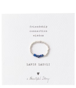 A Beautiful Story-Rings - Beauty Lapis Lazuli Silver Ring S/M - Blue