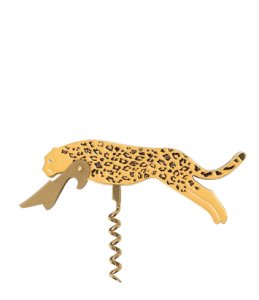 DOIY-Gadgets - Corkscrew Leopard - Gold-coloured