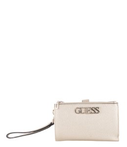 Guess-Card holders - Uptown Chic Slg Dbl Zip Orgnzr - Gold-coloured