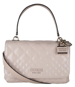 Guess-Handbags - Queenie Top Handle Flap - Beige