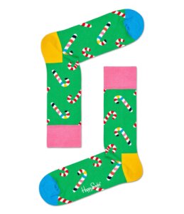 Happy Socks-Socks - Candy Cane Socks - Green