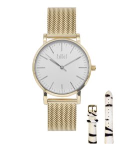 IKKI-Watches - Watch Jamy Zebra Gift Set - Gold-coloured